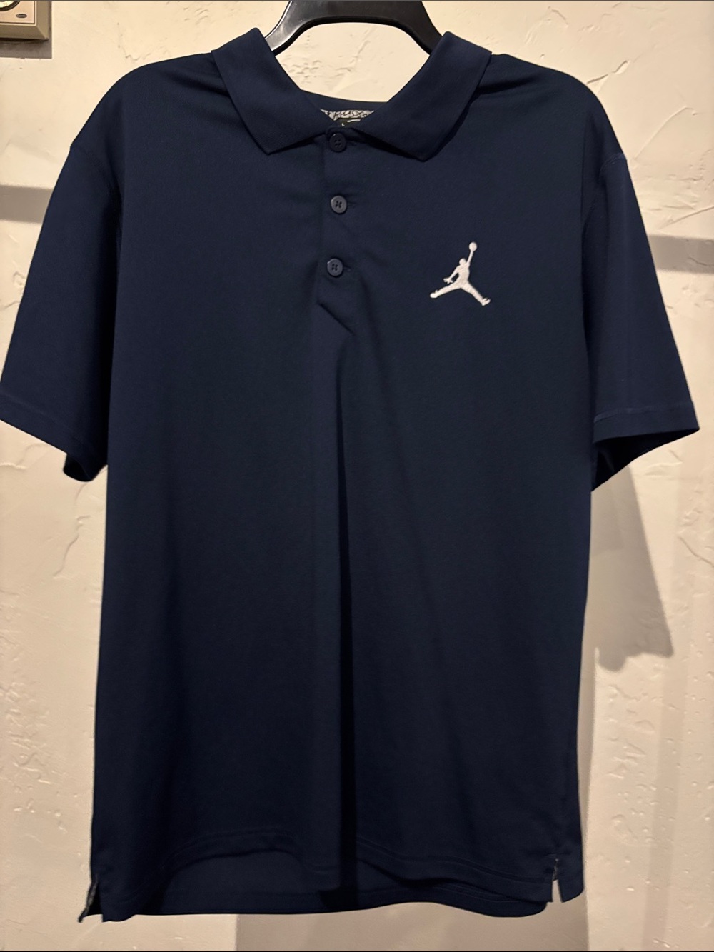 Jordan Navy Polo with White Jumpman Embroidered Logo